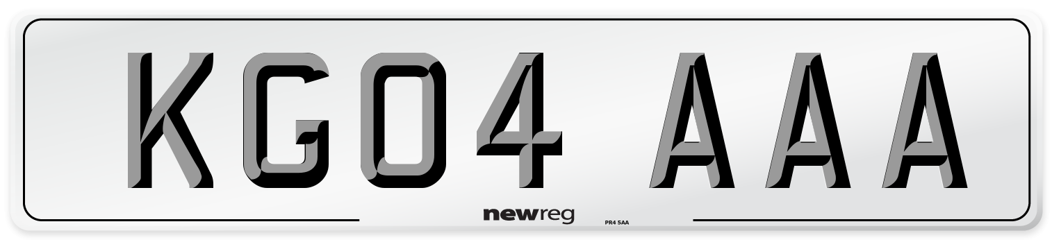 KG04 AAA Number Plate from New Reg